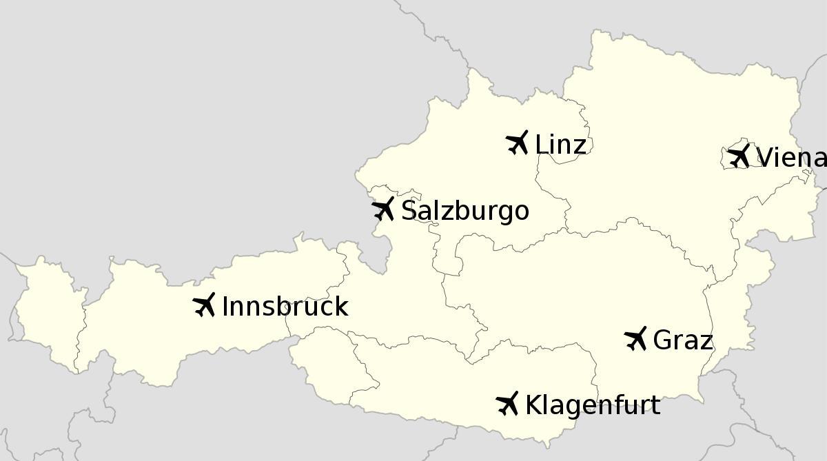 lapangan terbang di austria peta
