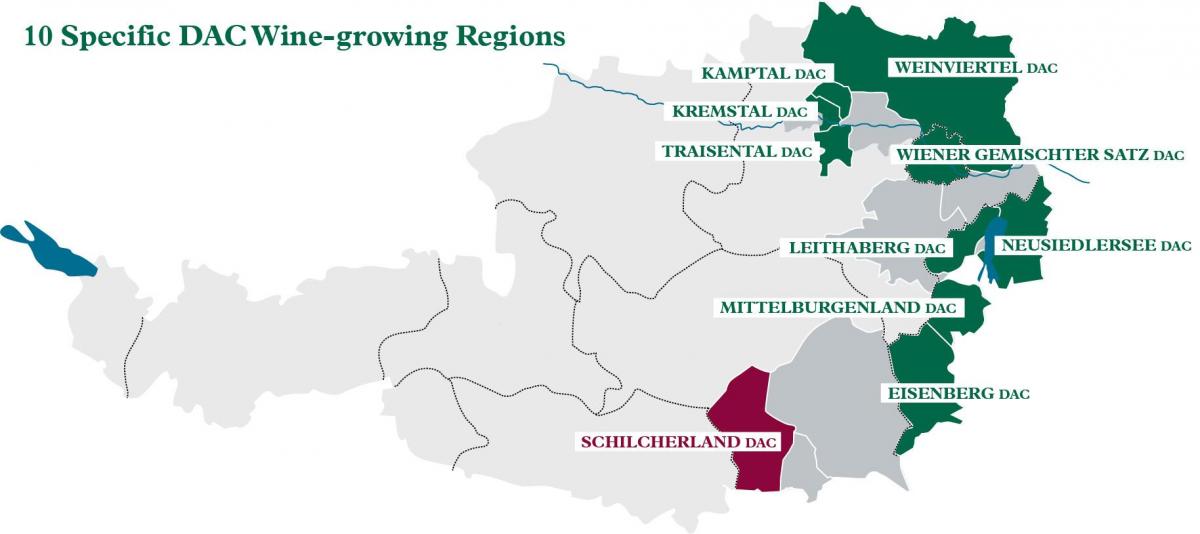 austria kawasan wain peta