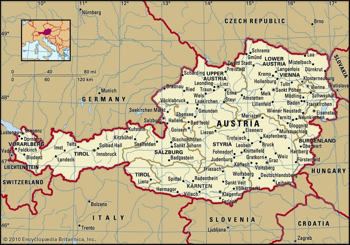 peta istana di austria