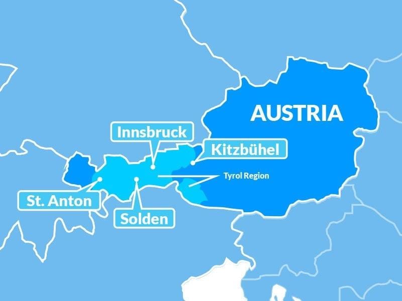 peta - peta percutian wilayah austria
