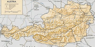Austria peta geografi