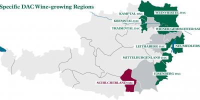Austria kawasan wain peta