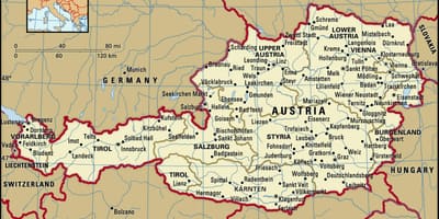 Peta istana di austria
