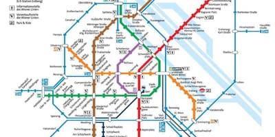 Vienna austria peta kereta bawah tanah
